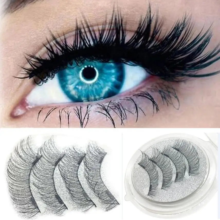 4 шт. Ультратонкие магнитные ресницы 0 2 мм шт.|false eyelashes|eye lasheseyelashes natural |