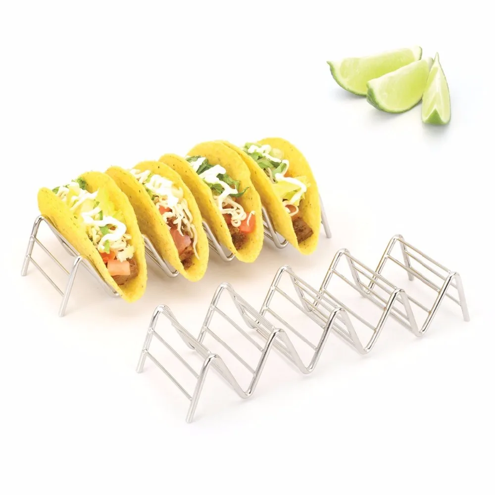 2 шт. кухонная подставка из нержавеющей стали Taco мексиканская для еды ракушки