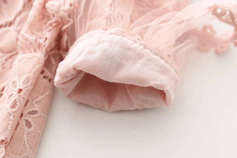 Кружевное платье для девочек Сезон весна-лето Одежда из шифона 2018 красивое