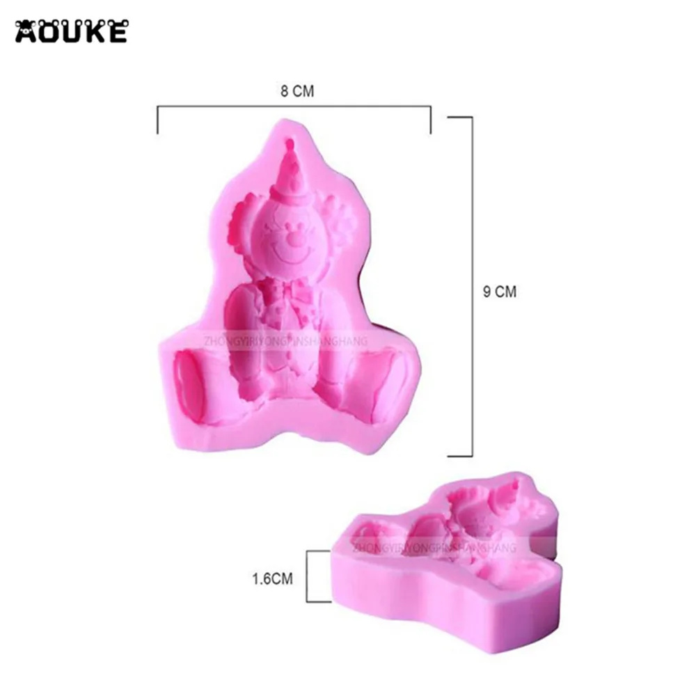 DIY Инструменты для украшения торта милый мультяшный медведь клоун улыбка 3D