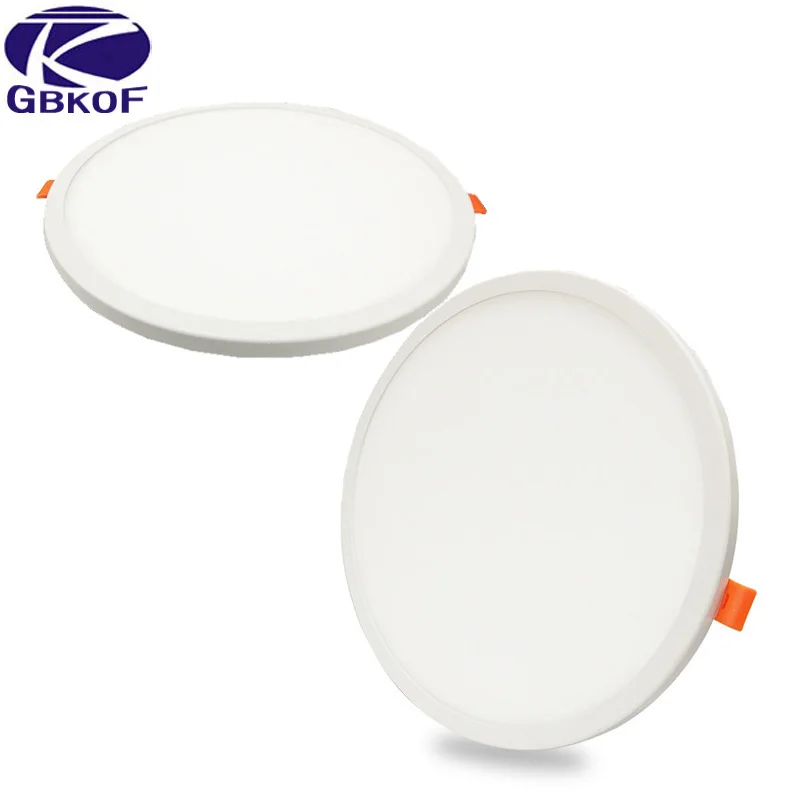 AC 220V круглый светодиодный панельный светильник 6W 8W 15W 20W Алюминиевый Потолочный