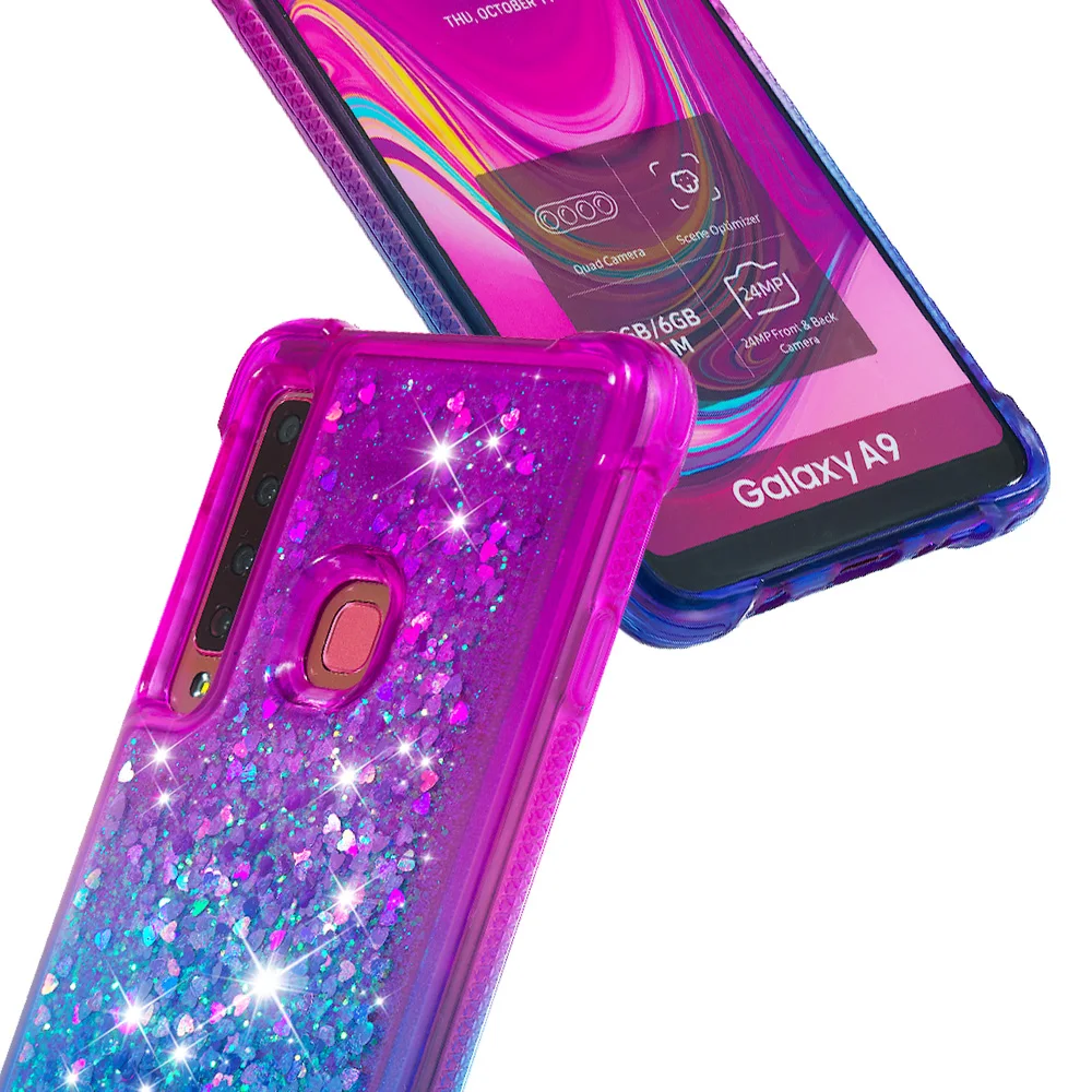 Шикарный чехол для Samsung Galaxy A9 2018 A920 динамический жидкий зыбучий песок A9s Star Pro SM-A920X