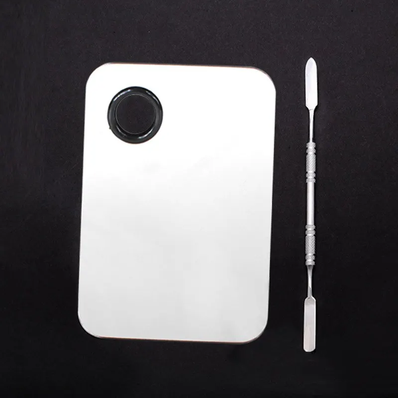 Нержавеющая сталь косметическая Палитра шпатель про Миксер для дизайна ногтей