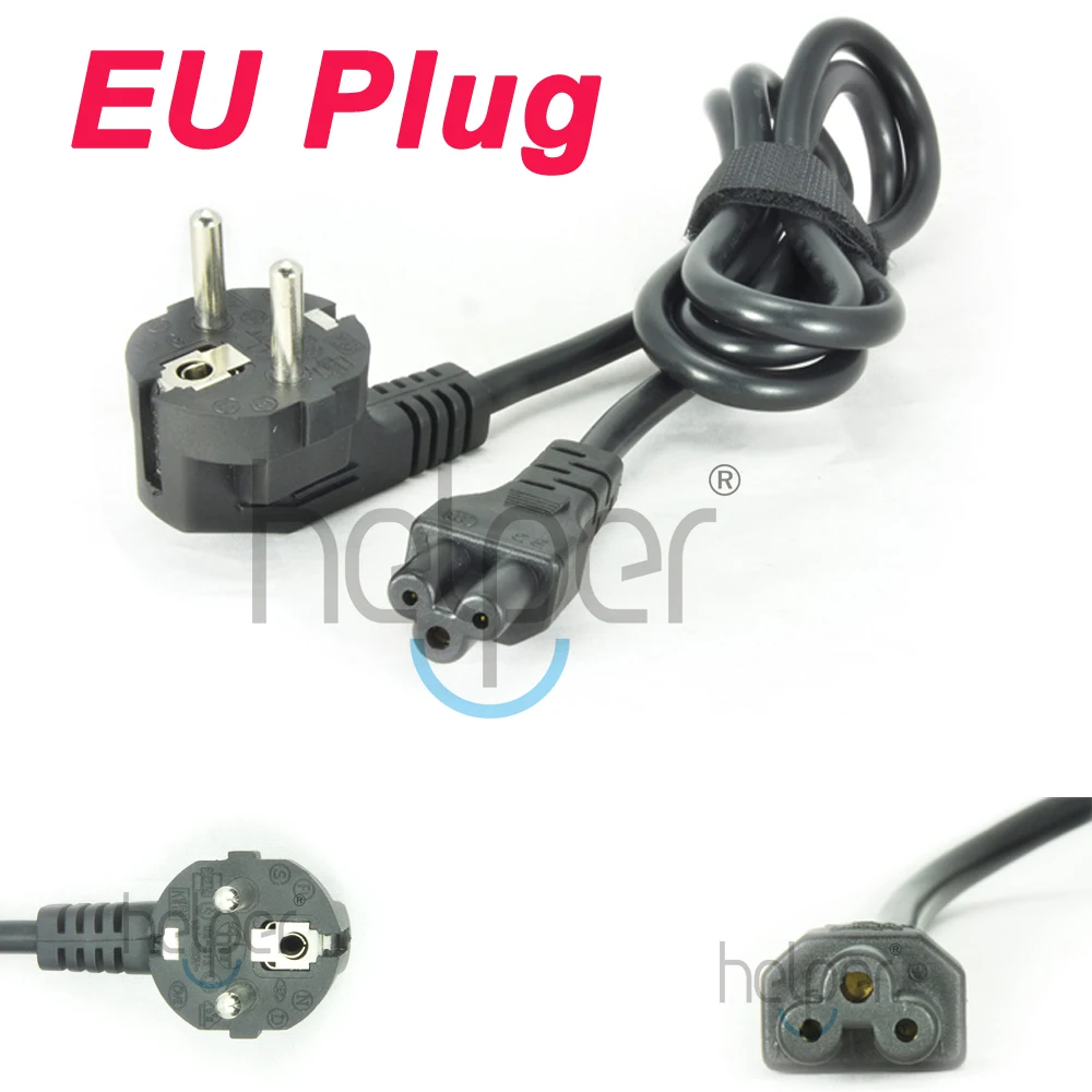 ЕС Европейский 3 зубец 2 Pin AC Шнур питания для ноутбука Asus HP Sony Dell Lenovo Acer Sumsung Toshiba