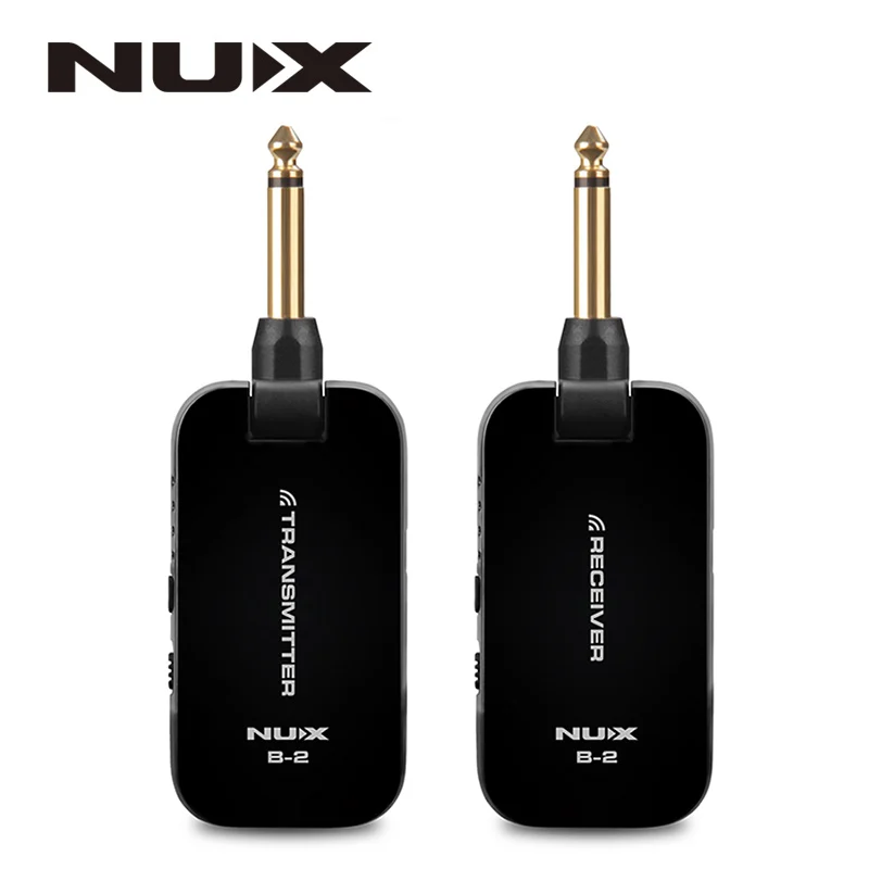 NUX B2 B-2 Гитара Беспроводная система 2,4 ГГц перезаряжаемая 4 Канала Беспроводная гитара аудио передатчик приемник