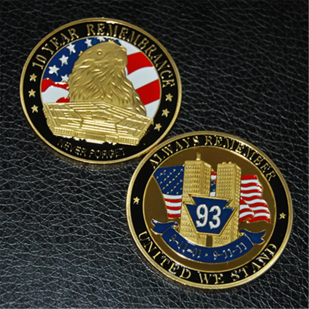 Бесплатная доставка 5 шт./лот 911-всегда помните что единая монета We Stand Challenge Coin |