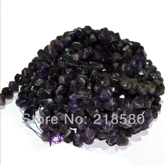 

H-CCB09 Amethysts Quartz Crystal Nugget Beads 16inch Strand Approx 10mmx16mm