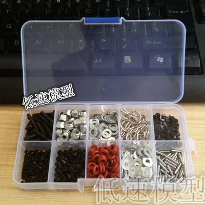 340 шт. коробка с винтами винтовая гайка болт штифт прокладка комбинации 08027 02053 02037