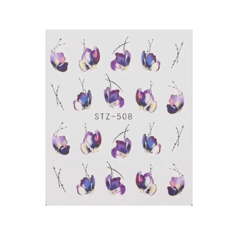 3 шт переводные наклейки для ногтей с водными цветами | Красота и здоровье