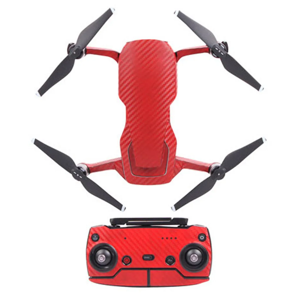 Водонепроницаемый ПВХ углеродное волокно Графический стикер для DJI MAVIC AIR Drone тело кожи камера для квадрокоптера, дрона наклейки аксессуары QIY31