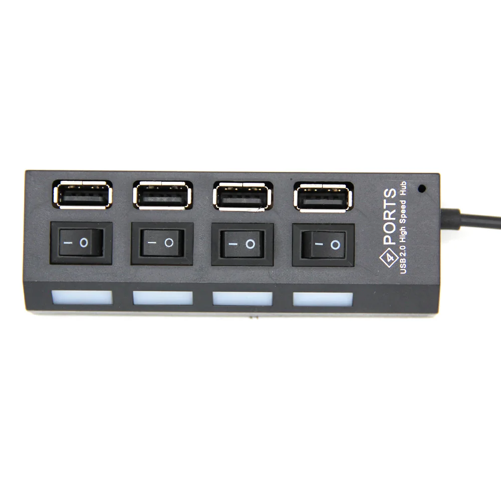 Мини USB 2 0 4 портовый usb хаб высокоскоростной концентратор сплиттер с выключателем