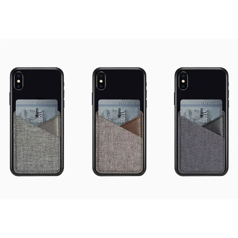 

Тонкий холщовый мобильный телефон, кошелек, держатель для карт, клейкий Карманный стикер