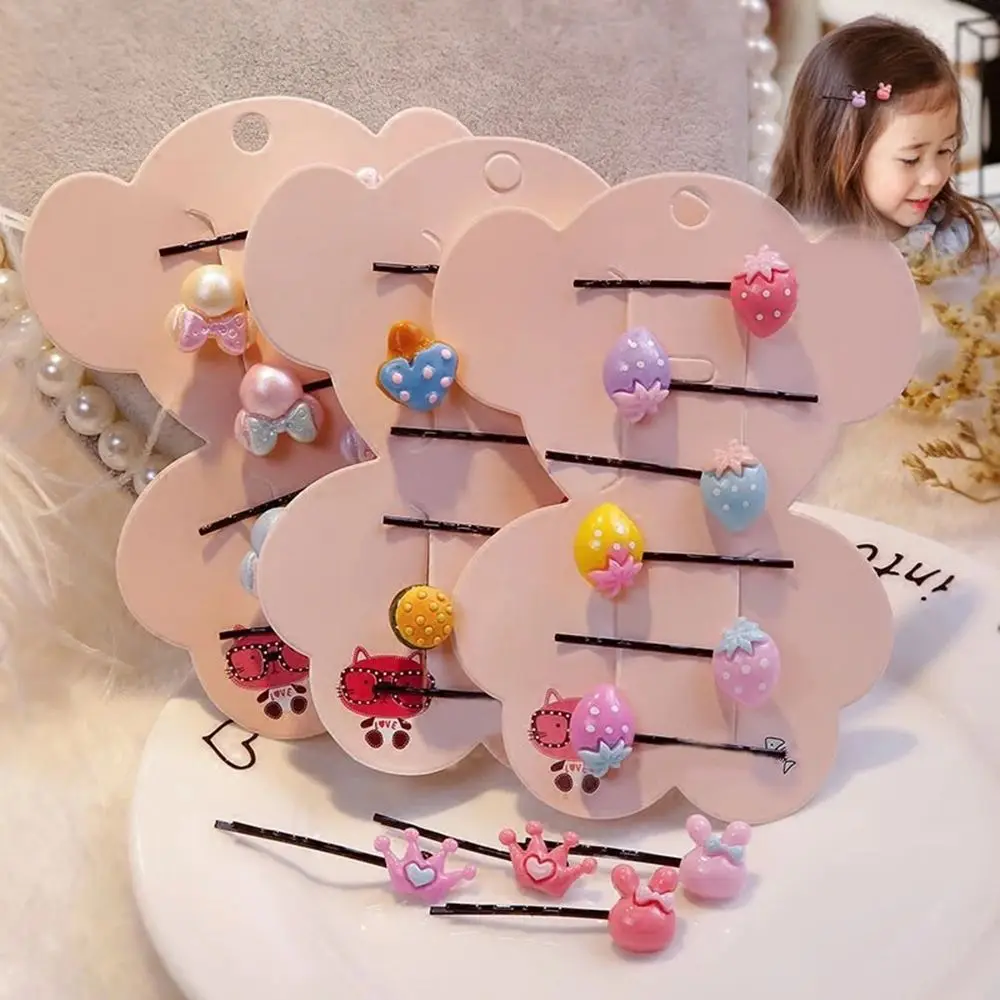 6PCS/SET Sweet Children Hairpin Hair Accessories Korean Cute BB Clips Crown Clip Baby Girl 2020 2021 | Красота и здоровье