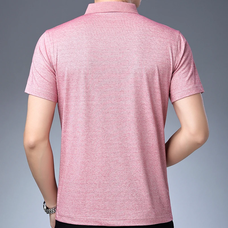 2020 брендовая Повседневная летняя Однотонная рубашка поло с коротким рукавом