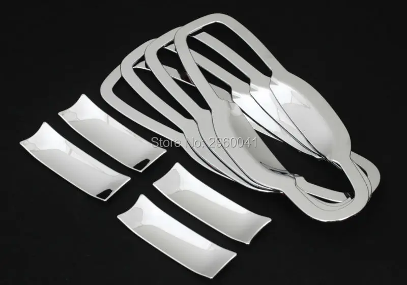 8 шт. Внешний Хром Стайлинга Автомобилей Аксессуары Дверные Ручки Чаши Наручные