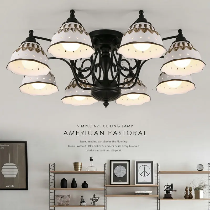 

люстра потолочная Люстра люстра для кухни светодиодная для спальни на кухню в спальню белая и светильник потолочный освещение американски...