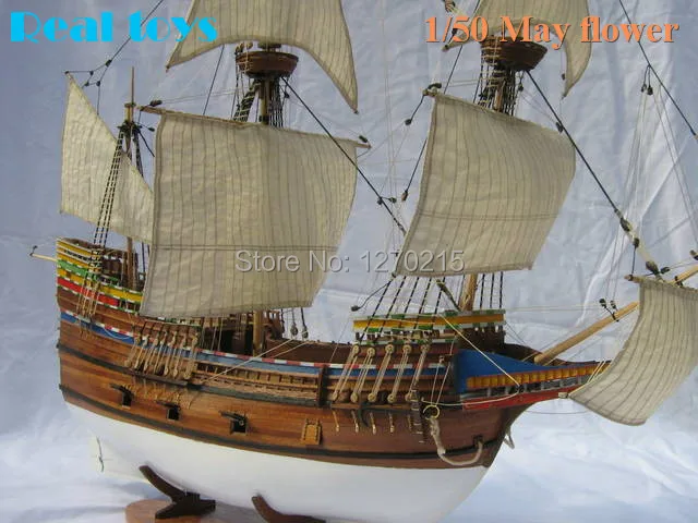 Классическая деревянная парусная лодка RealTS 1/50 модель парусной лодки Mayflower 1 шт.|boat