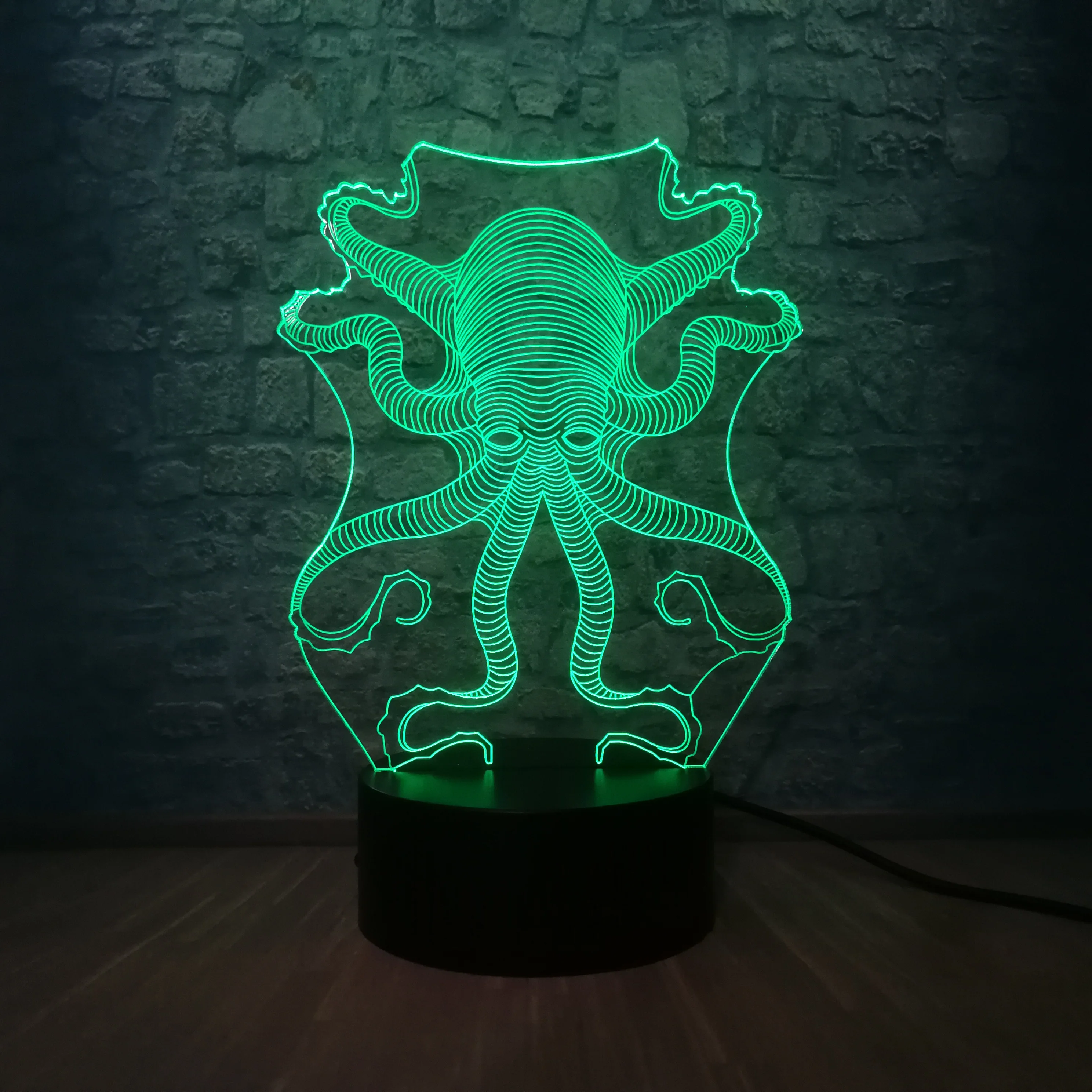 Яркие 3D животных Осьминог Каракатица RC USB светодиодный светильник Подводный мир