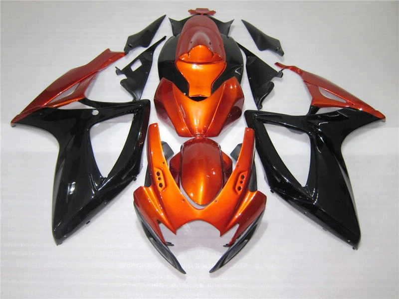 Injection molded free 7 gifts fairing kit for Suzuki GSXR600 06 07 burnt orange black fairings GSXR750 2006 2007 OT26 | Автомобили и