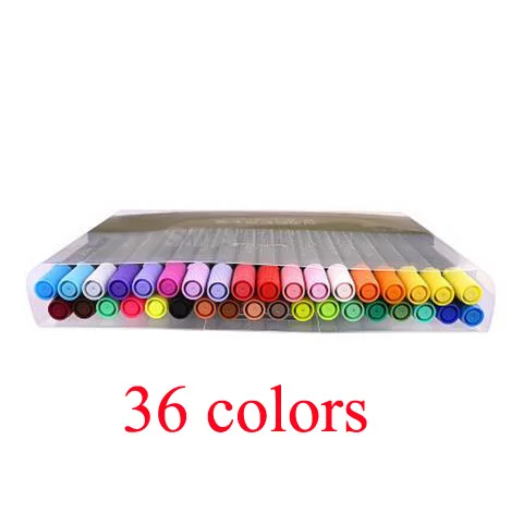 36colors Цвета манга на водной основе пигмент школьные товары для рукоделия маркеры Кисть ручка fineliner Перманентная доска для письма маркерами маркер sharpie 4302 - Цвет: 36colors