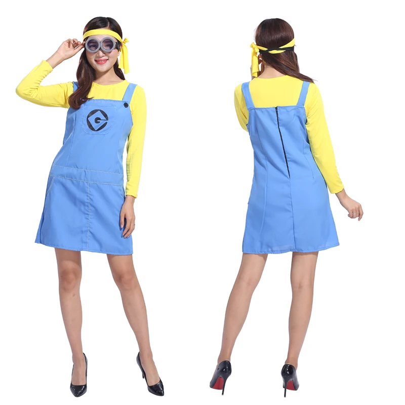 Новинка костюмы для косплея на Хэллоуин с маленькими желтыми людьми взрослых и