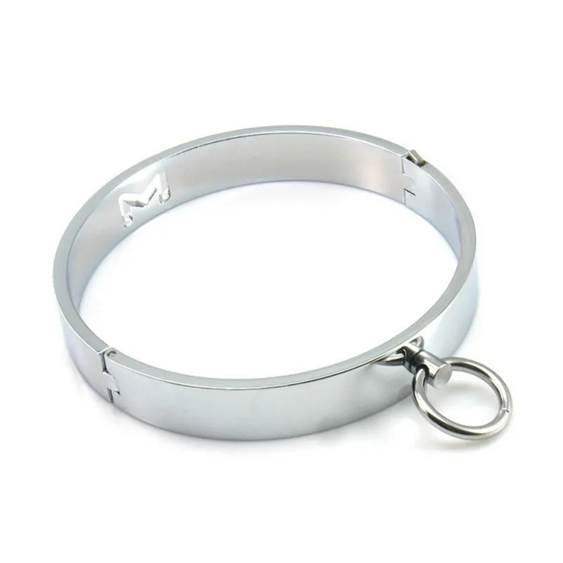 Секс-шоп игрушки для женщин металлический воротник из нержавеющей стали