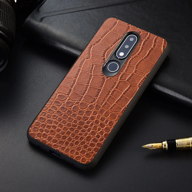 Чехол для Nokia 6 1 Plus KEZiHOME класса люкс карт и узором крокодиловая кожа полусапожки