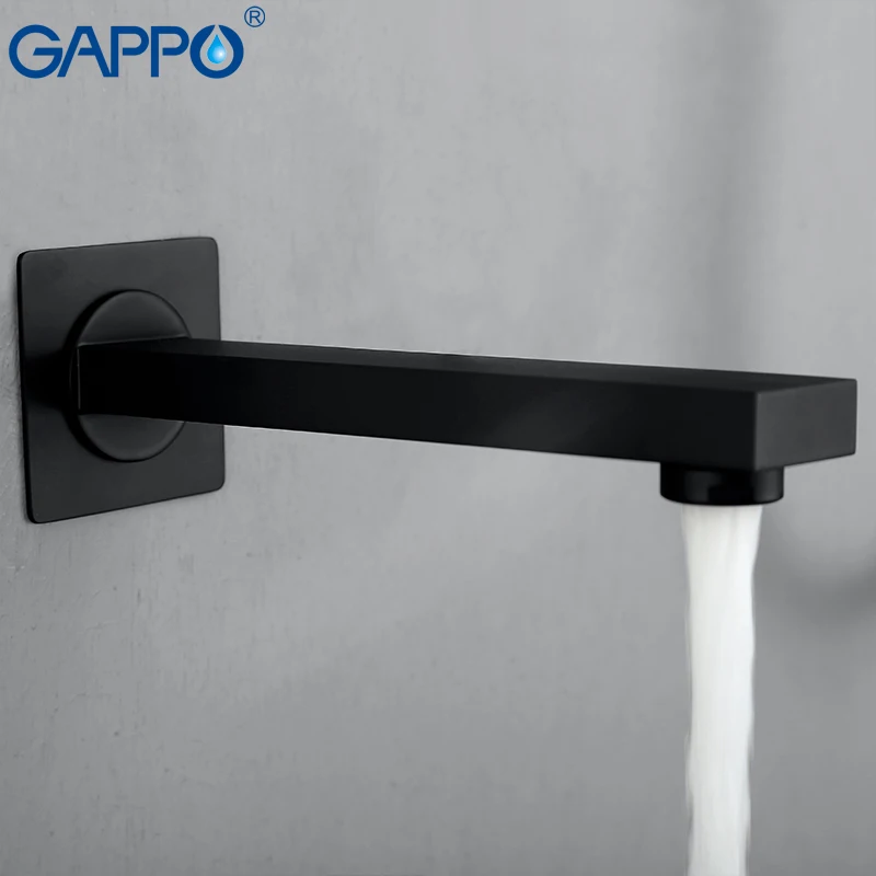 Смеситель для душа GAPPO черный скрытый смеситель с настенным креплением и