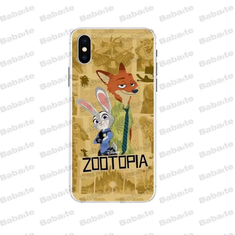 Babaite zootopia новый персонализированный Чехол для телефона с принтом iPhone 7 7plus 5 5Sx 6 8Plus