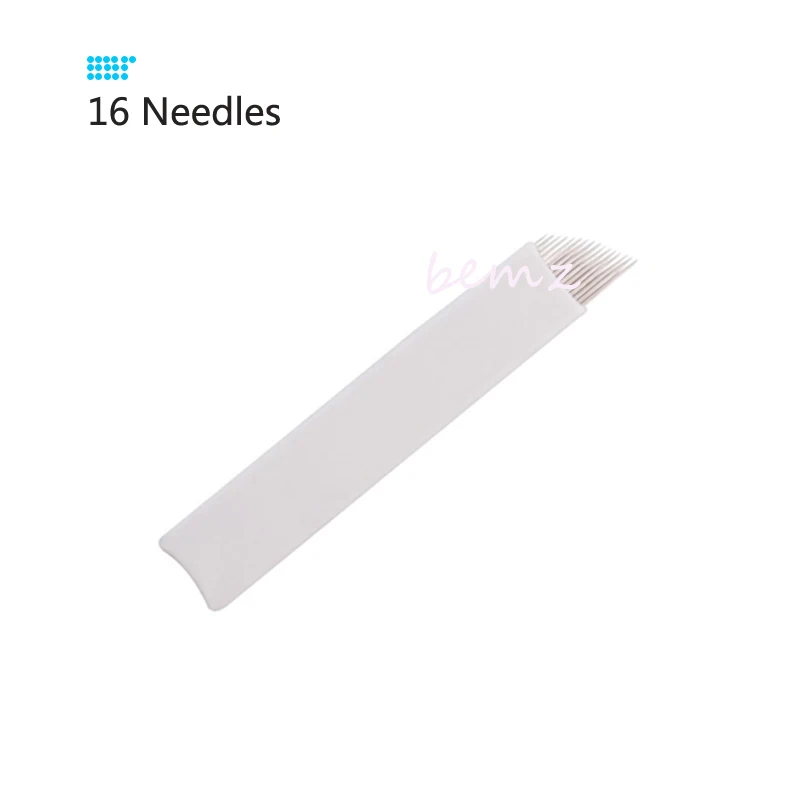 50 шт. 16 пин иглы для перманентного макияжа бровей|steel block|blade radiatorblade video |