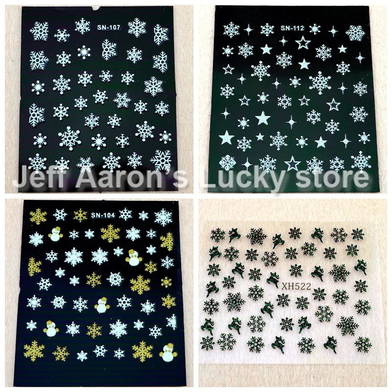 12 шт./лот 3D наклейки для ногтей УФ гель инструменты украшения Рождественская елка
