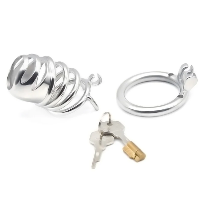 Мужская клетка верности Кольца для пениса голова тыквы металлический замок