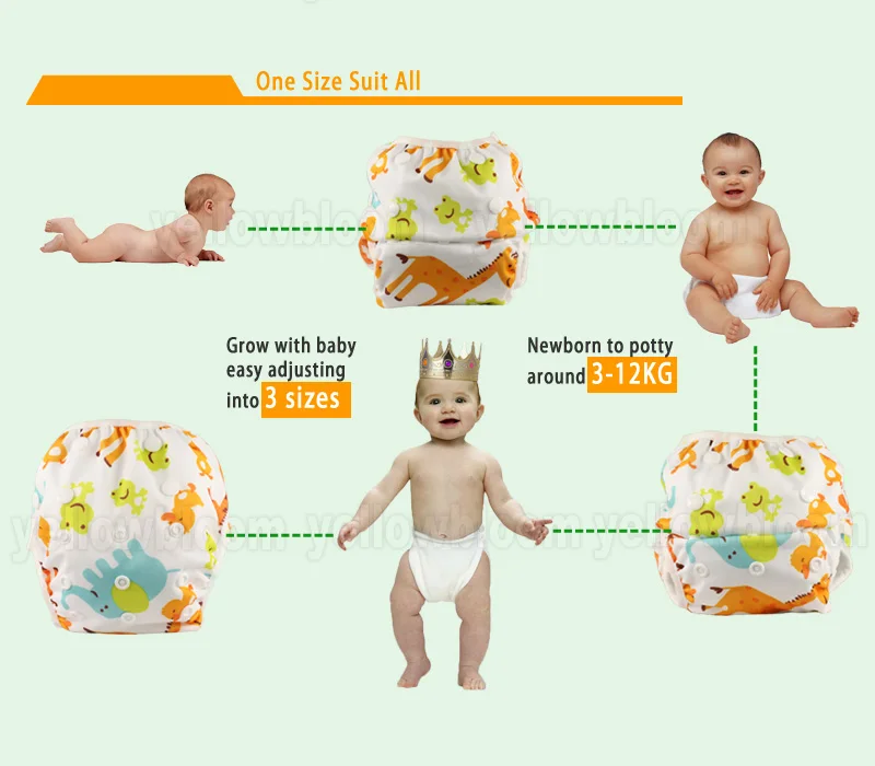 [Littles & Bloomz] Детские Многоразовые купальные подгузники 1 шт. Мультяшные купальники