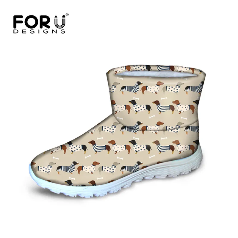 ZJZ098AF FORUDESIGNS/Одежда для собак; женские зимние ботинки с принтом; зимняя обувь на плоской подошве; брендовые Модные женские ботильоны; женская теплая обувь - Цвет: ZJZ098AF