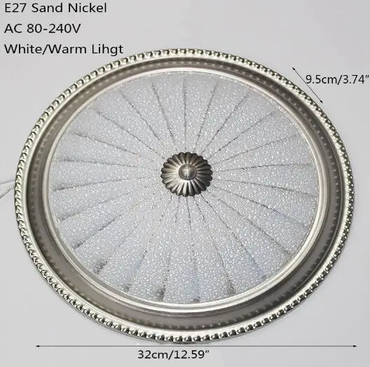 sand nickel-C Винтажный промышленный потолочный светильник из железного стекла Plafonnier светодиодный потолочный светильник 220 В для гостиной, спальни, ресторана, отеля, прихожей - Цвет корпуса: sand nickel-C