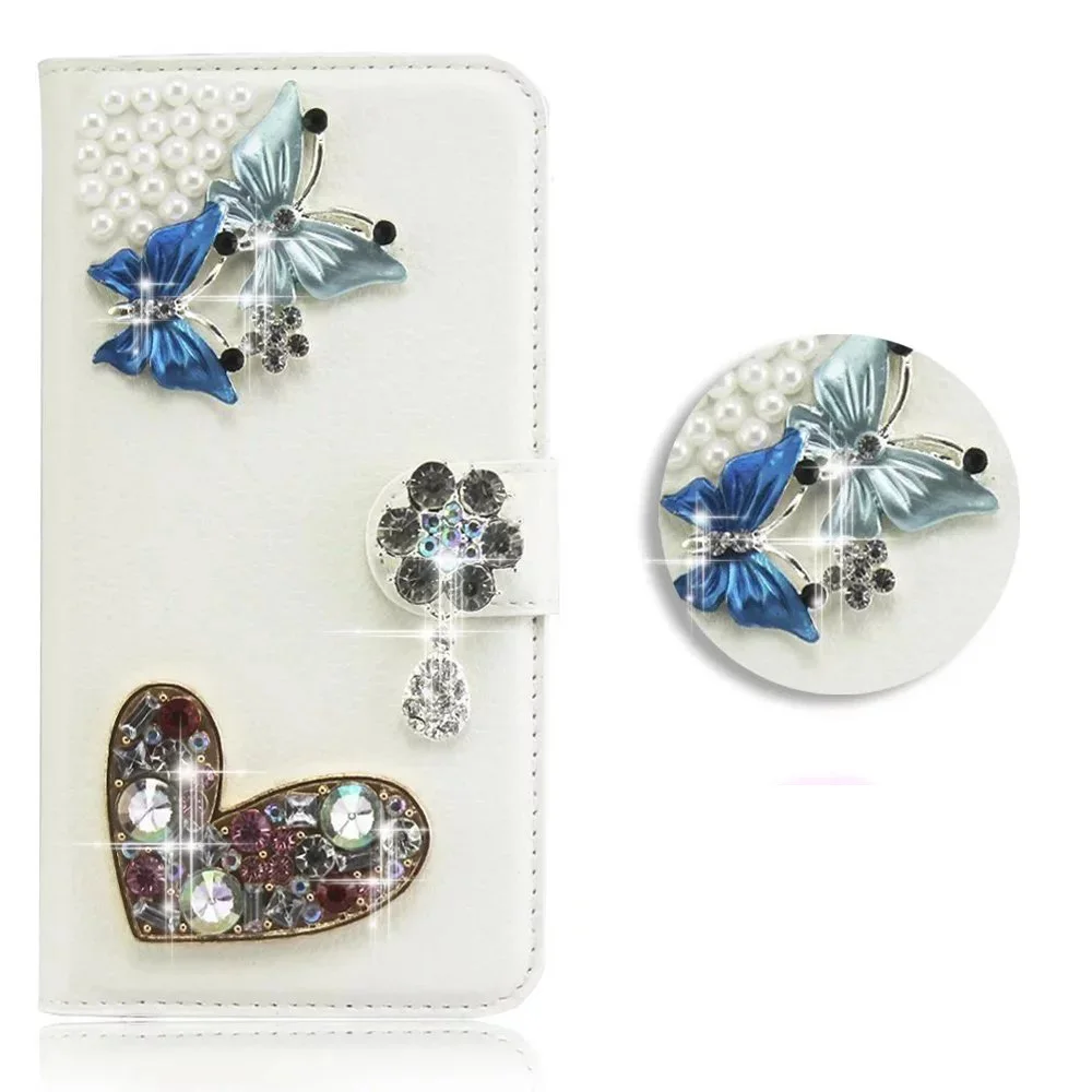 Для xiaomi Max 2/Mix 2 s/mi6/5X/A1 кожаный чехол диаманта Rhinestone бабочка кошелек для редми 5