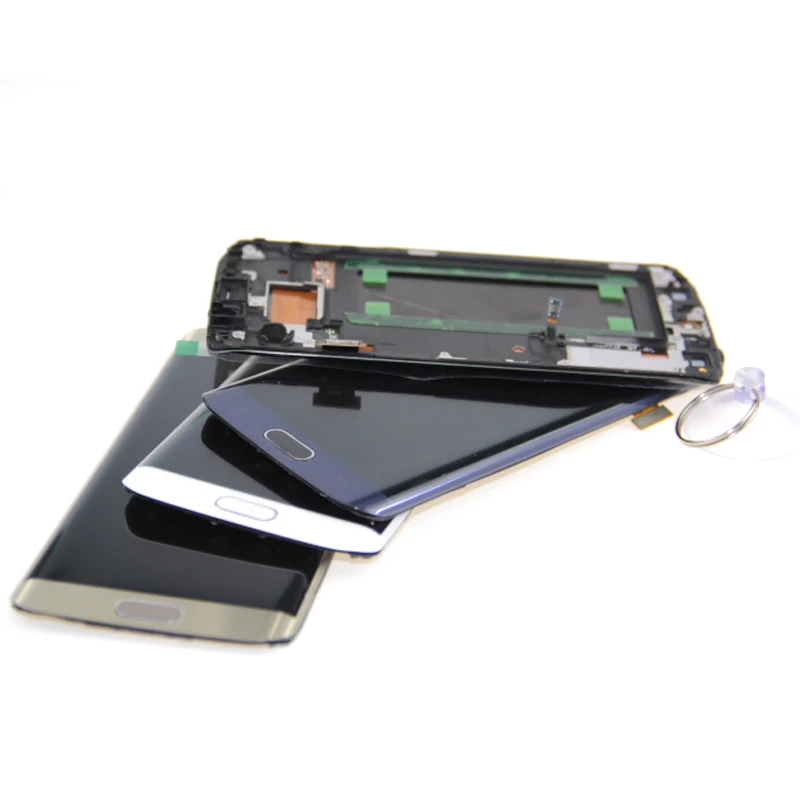 Display Super AMOLED for SAMSUNG Galaxy s6 edge LCD + Frame G925 G925F G925I Touch Screen Digitizer Replacement | Мобильные телефоны