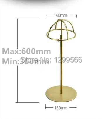 High quality fashion Stainless steel hat Stand Wire drawing gold Hat Display/ wig display stand rack | Мебель