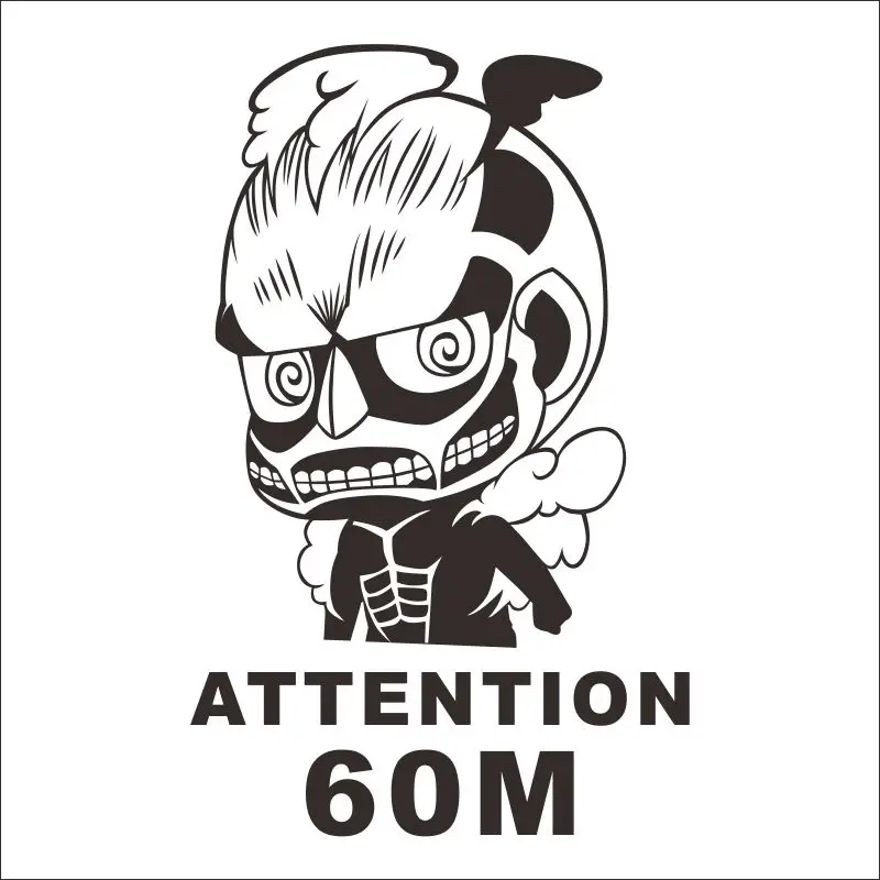 CHM Attack on Titan аниме мультяшный автомобиль наклейка aque en Eren Jaeger vinilo Декор decoracion para el