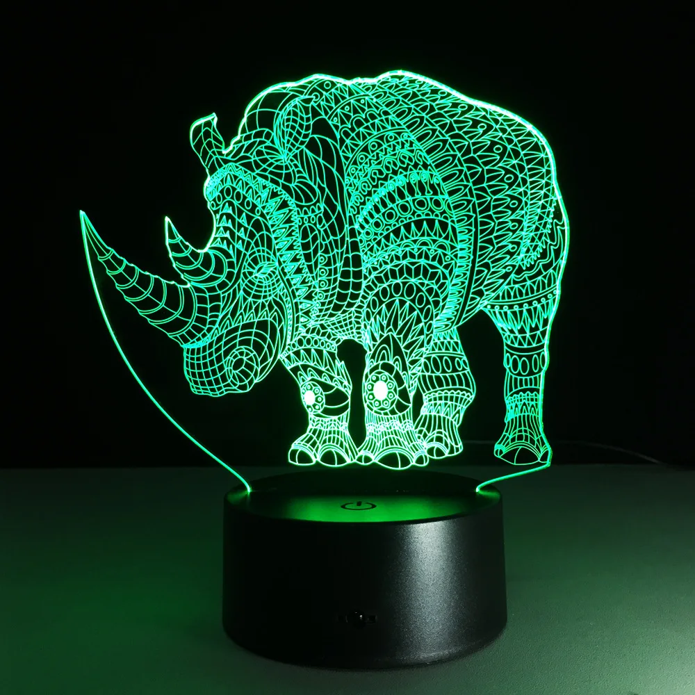 Светодиодная лампа носорога ночник для детей 7 цветов|led night light|night lightnight light for kids |