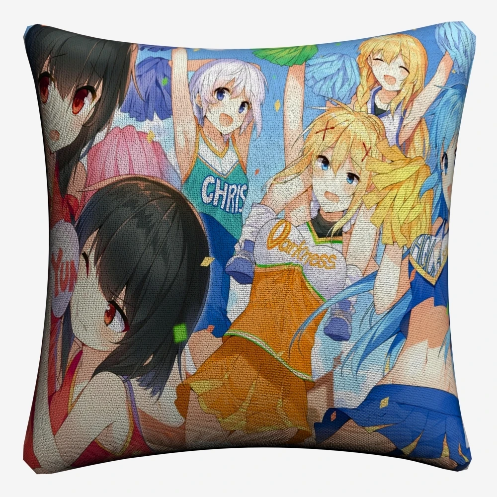 Konosuba боги благословение Аниме Девушки декоративное хлопковое белье Чехол для