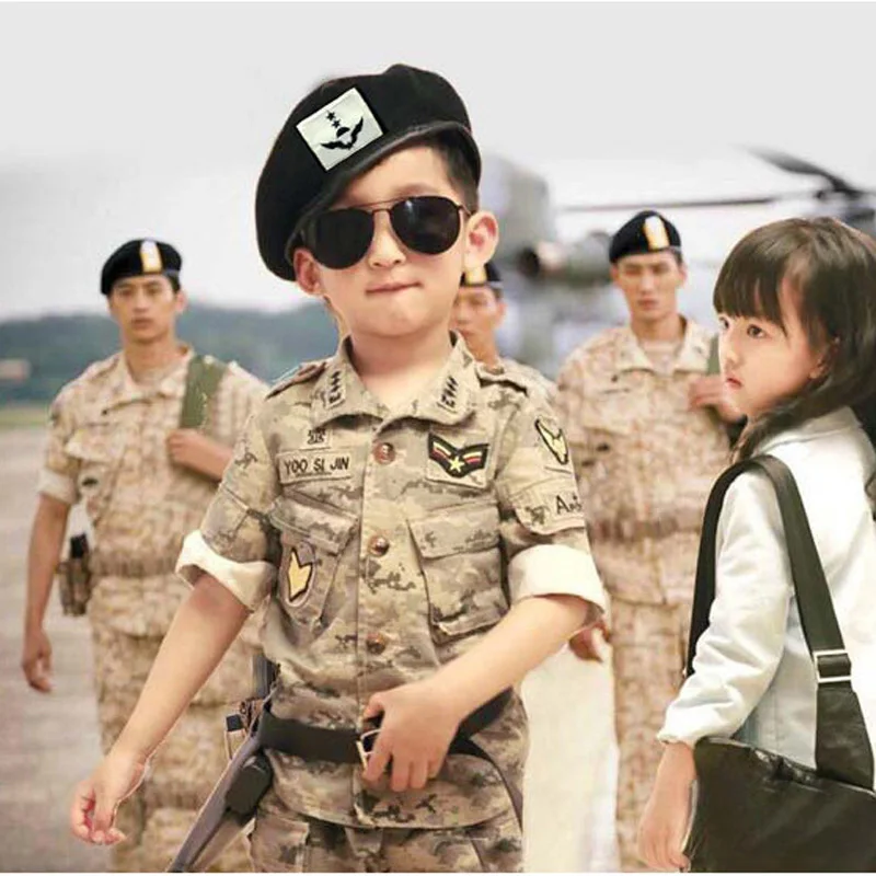 Spring/Summer Children's Camouflage Suit Boys Special Military Training kids girls boy Clothing sets Uniform to school clothes | Детская
