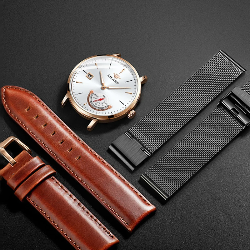 AILANG Top Luxury Brand Men Watch Mens Fashion Mechanical Watches Man Casual Business Waterproof Wristwatch Relogio Masculino | Наручные