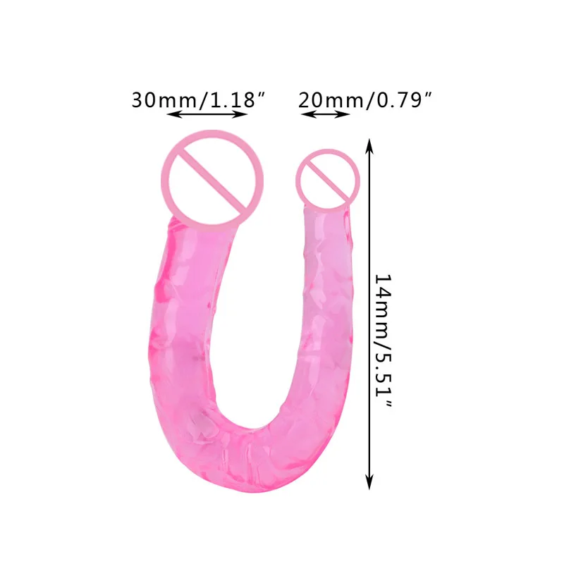 Секс-игрушки фаллоимитатор Желе Двойное проникновение Анальная пробка пенис