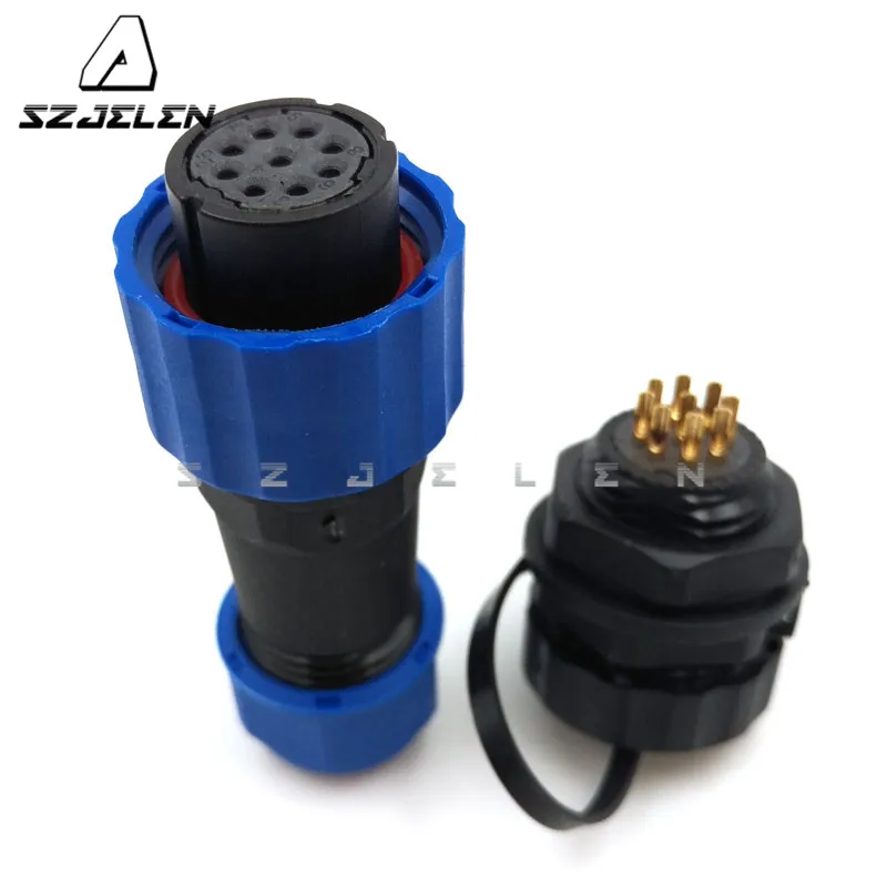 

SD16TP-ZM , waterproof Aviation Connector 9 pin Plug socket, IP67, LED Power cable connector, Industrial connector