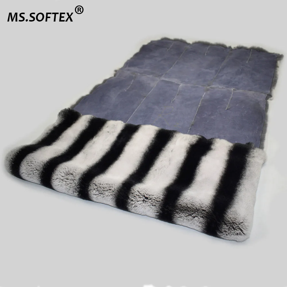 

Тарелка из натурального меха кролика MS.Softex, Шиншилла, мех кролика, сырье для рукоделия