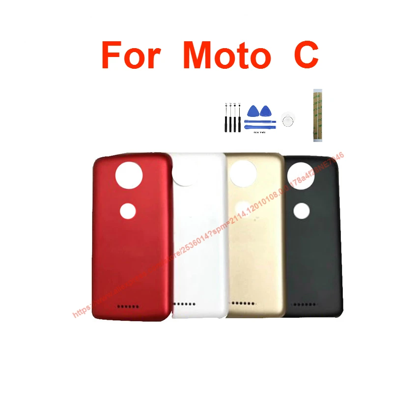 100% оригинальная новая задняя крышка батареи для Motorola Moto C стекло дверь Замена