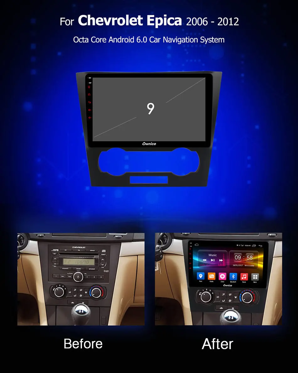Ownice C500 + G10 Octa 8 Core Android 1 Автомобильный DVD плеер для Chevrolet Epica 2006 2007 2012 стерео радио GPS