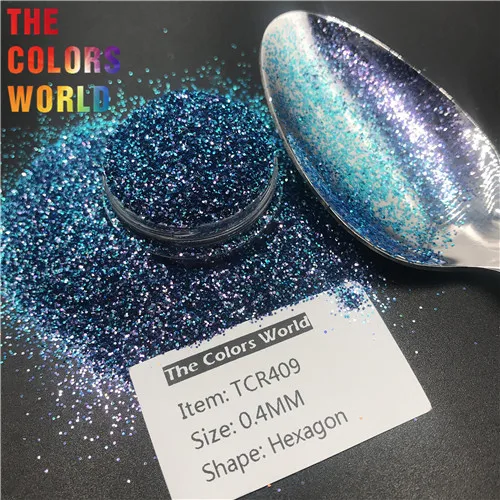 TCR409 200g TCT-327 Хамелеон цвет шестиугольник 0,4 мм цвет сдвиг ногтей Блеск художественное оформление ногтей татуировки Tumblers ремесла фестиваль аксессуары - Цвет: TCR409 200g
