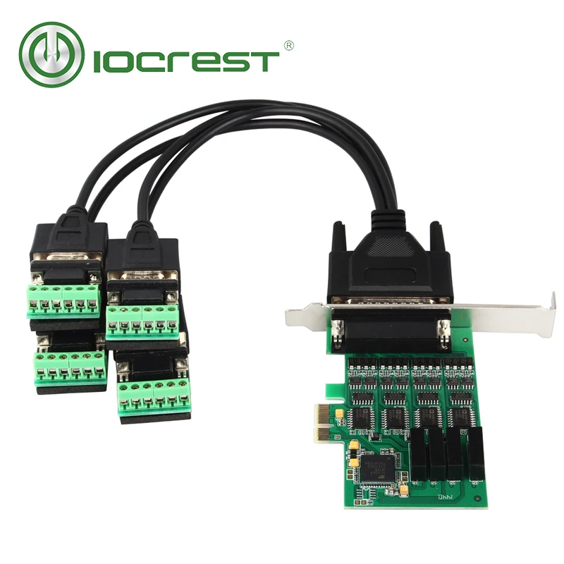 IOCREST PCI Express 4 порта Высокоскоростной RS422 RS485 многосерийный PCIe Industrial I/O карта Exar 17V354 с низкопрофильным